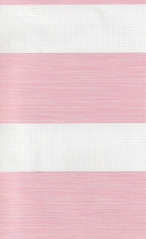 Рулонные шторы день-ночь для проема Бергамо, розовый 210